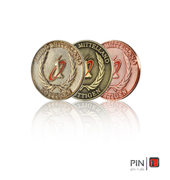 Stamped pins with silky matt finish