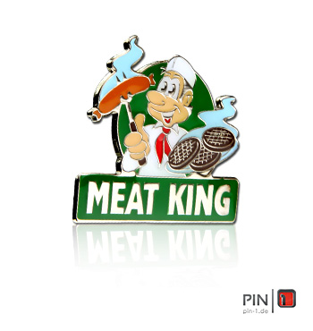 Stamped pins with soft enamel colour inlays