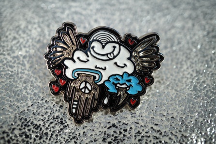 Hart-Emaille-Pin Wolki Hart-Emaille-Pin Wolki